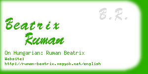 beatrix ruman business card